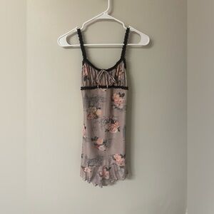 Pitaya Floral Mini dress with Lace Detailing